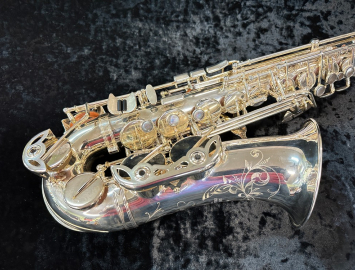 Photo Beautiful Silver Plated Buffet Senzo Alto Saxophone, Serial #42223